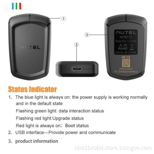 Autel APB112 Sm art Key Simulator Main Unit and USB Cable Set for IM608 IM508 Free Shipping